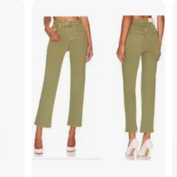 Re/Done Ultra High Rise Stove Pipe Washed Sage Jeans SIZE 25 NEW WITH TAGS - Picture 4 of 8